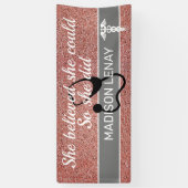 Ze geloofde dat ze kon verplegen student Pink Glit Spandoek (Verticaal)