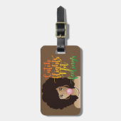 Ze geloofde dat ze kon, zwarte vrouw, tandvlees, b bagagelabel (Voorkant verticaal)