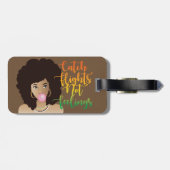 Ze geloofde dat ze kon, zwarte vrouw, tandvlees, b bagagelabel (Achterkant horizontaal)