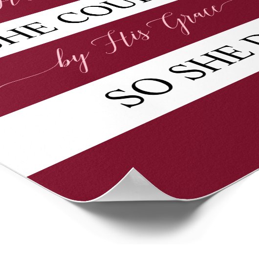 Ze geloofde dat ze met zijn genade kon, dus deed z poster (Hoek)