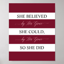 Ze geloofde dat ze met zijn genade kon, dus deed z