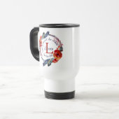 Ze geloofde dat ze Monogram Floral kon personalise Reisbeker (Voorkant links)