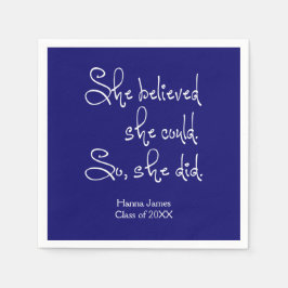 Ze geloofde dat ze papieren servetten kon Afstuder