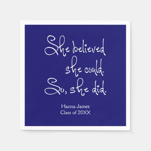 Ze geloofde dat ze papieren servetten kon Afstuder (Voorkant)