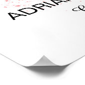 Ze geloofde dat ze roze Waterverf hart kon Poster (Hoek)