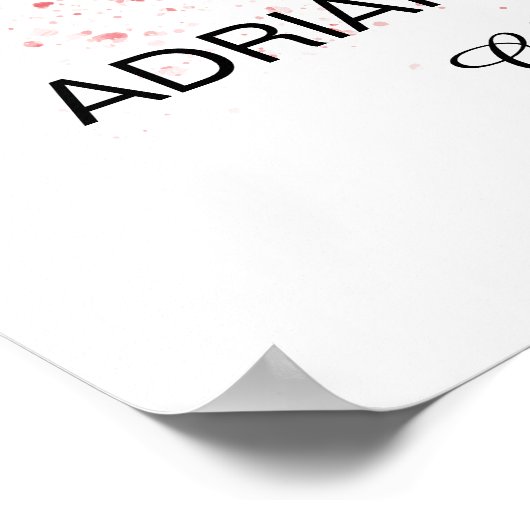 Ze geloofde dat ze roze Waterverf hart kon Poster (Hoek)