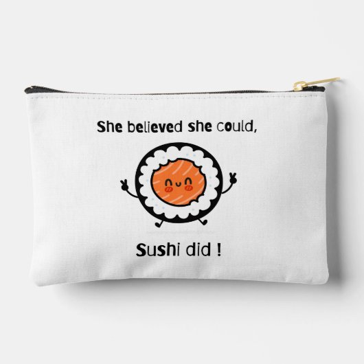 Ze geloofde dat ze sushi deed-grappige woordspelin etui (Achterkant)