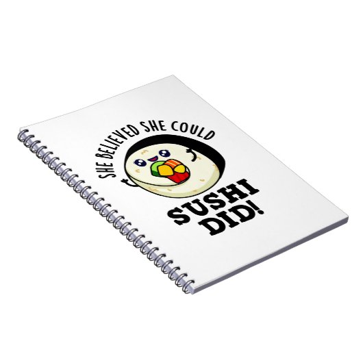 Ze Geloofde Dat Ze Sushi Kon Doen Positieve Voedse Notitieboek (Rechterzijde)