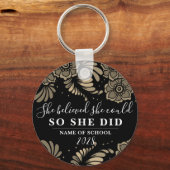 Ze geloofde dat ze zwarte goudbloem kon maken sleutelhanger (Voorkant)