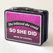 Ze geloofde dat ze zwarte roze glitter Sparkles ko (Achterkant)