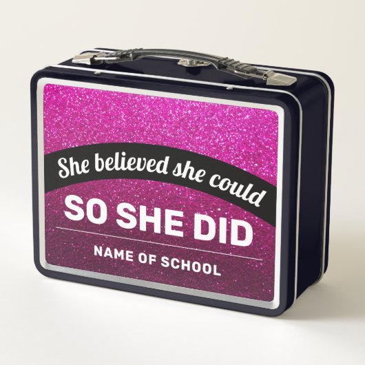 Ze geloofde dat ze zwarte roze glitter Sparkles ko (Achterkant)