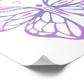 "Ze geloofde en dus deed ze het!" Quote Butterfly Poster (Hoek)