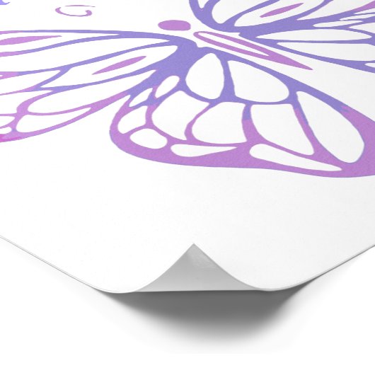 "Ze geloofde en dus deed ze het!" Quote Butterfly Poster (Hoek)