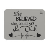 Ze geloofde in koelkastmagneet magneet (Horizontaal)