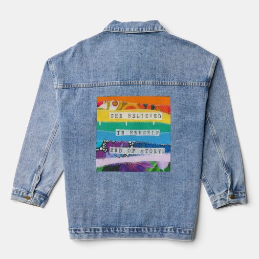 Ze geloofde in zichzelf einde verhaal denim jacket (Achterkant)