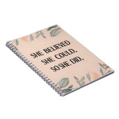 Ze geloofde minimalistisch notitieboek wilde bloem (Rechterzijde)