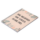 Ze geloofde minimalistisch notitieboek wilde bloem (Linkerzijde)