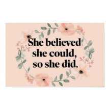 Ze geloofde minimalistische poster wilde bloemen p