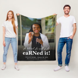 Ze geloofde Nurse Photo Afstuderen Fleece Deken