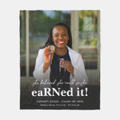 Ze geloofde Nurse Photo Afstuderen Fleece Deken (Voorkant)