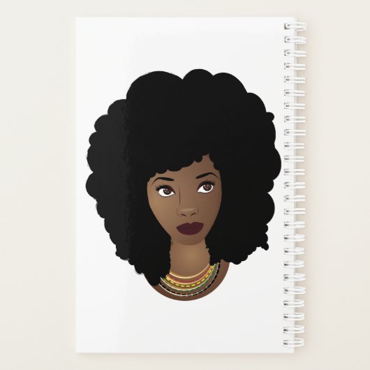 Ze geloofde van wel, zwarte vrouw, natuurlijk haar planner (Achterkant)