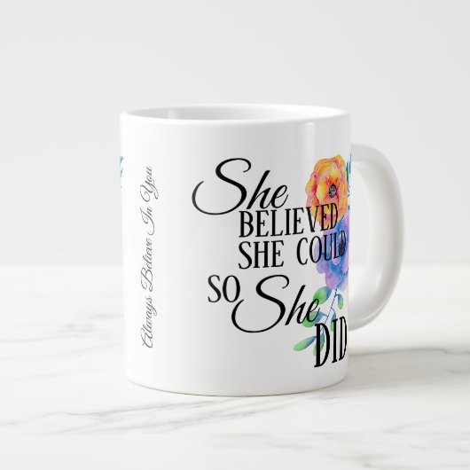 Ze gelooft (Floral) - Mok (Voorkant rechts)