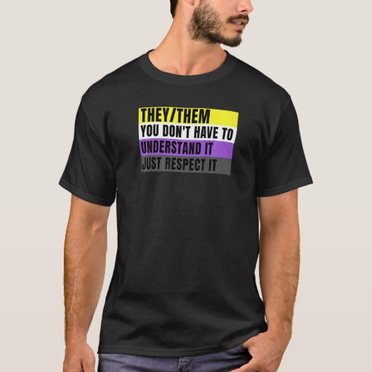 Ze geven de voorkeur aan genderspecifieke non-bina t-shirt (Voorkant)