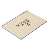 Ze ging ervoor - Inspiratie voor vrouwen Notitieboek (Linkerzijde)