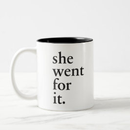 Ze ging ervoor - Inspiratie voor vrouwen Tweekleurige Koffiemok