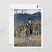 Ze ging langs, ging langs en ging verder. briefkaart (Voorkant / Achterkant)