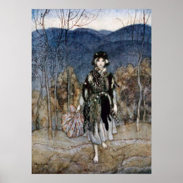 Ze ging langs, ging langs en ging verder. poster