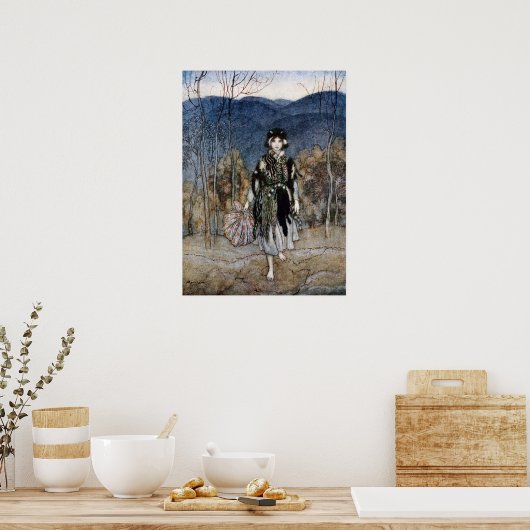 Ze ging langs, ging langs en ging verder. poster (Keuken)