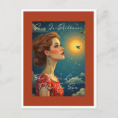 Ze gloeit harder dan de zon briefkaart (Voorkant)