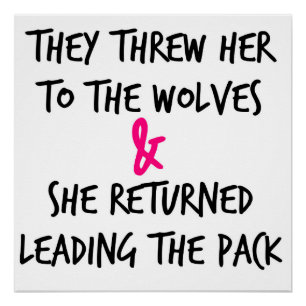 Ze gooiden haar naar het poster van de wolven