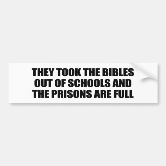 Ze haalden de bijbels uit school bumpersticker (Voorkant)