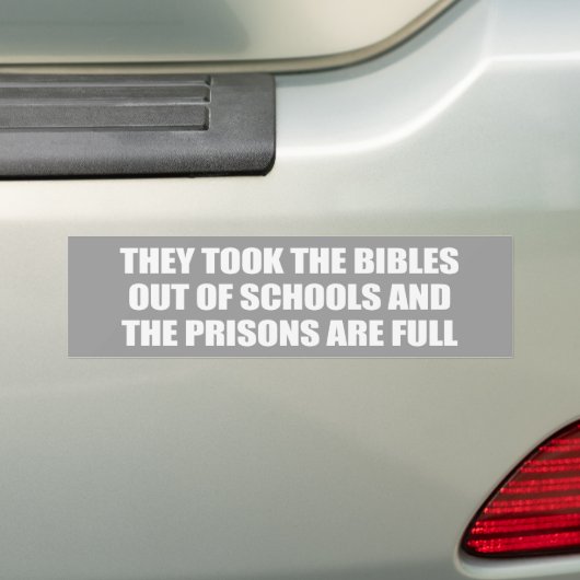 Ze haalden de bijbels uit school Bumpersticker (Op auto)