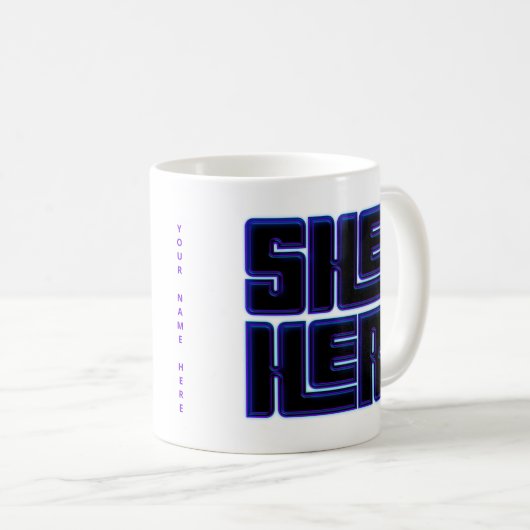 Ze Haar Groot en Bold Koffiemok (Voorkant rechts)