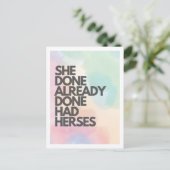 Ze had al een Herses Drag Race Briefkaart (Staand voorkant)