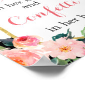 Ze had een cocktail in haar hand confetti in haar poster (Hoek)