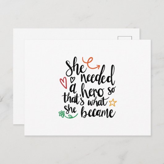Ze had een held nodig briefkaart (Voorkant / Achterkant)