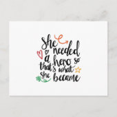 Ze had een held nodig briefkaart (Voorkant)