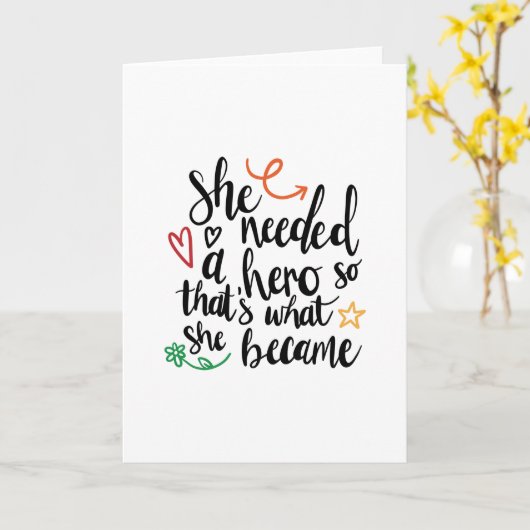 Ze had een held nodig kaart (Gele Bloem)