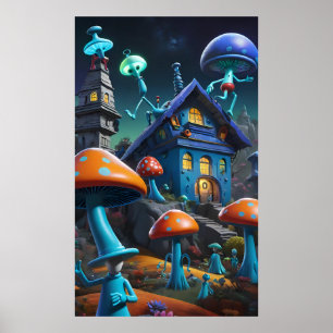 Ze hadden de Run van het huis Ken Gage Psychedelic Poster