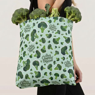 Ze hakt broccoli Gen X-humor Boodschappen Tote Bag