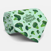 Ze hakt broccoli Gen X humor noviteit chef Stropdas (Opgerold)