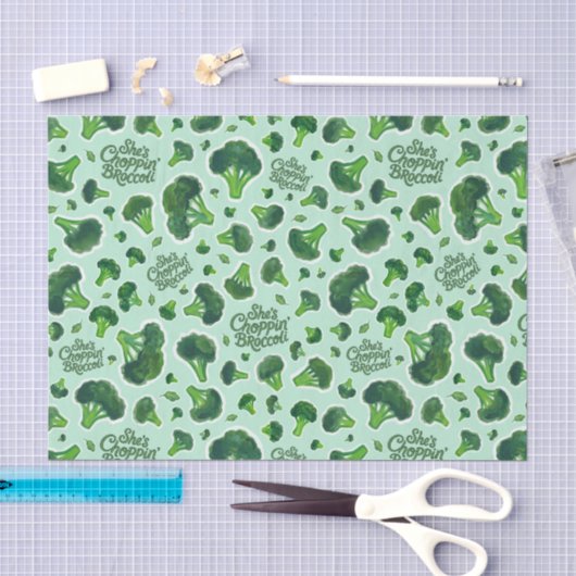 Ze hakt broccoli Gen X-humor noviteit Tissuepapier (Craft)
