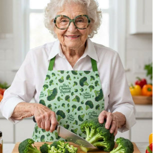Ze hakt broccoli GenX humorliedje noviteit Schort