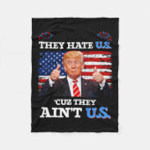 Ze haten de VS omdat ze geen Amerikaanse Donald Tr Fleece Deken (Voorkant)
