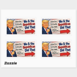Ze hebben dat gedaan !!! rechthoekige sticker
