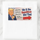Ze hebben dat gedaan !!!  rechthoekige sticker (Tas)